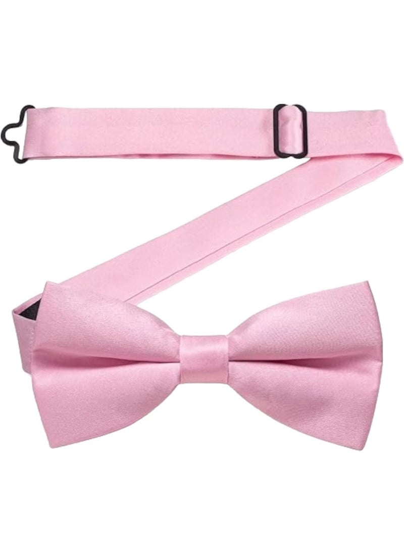 Trenderrs Men's Solid Color Satin Bow Tie  - Image 2