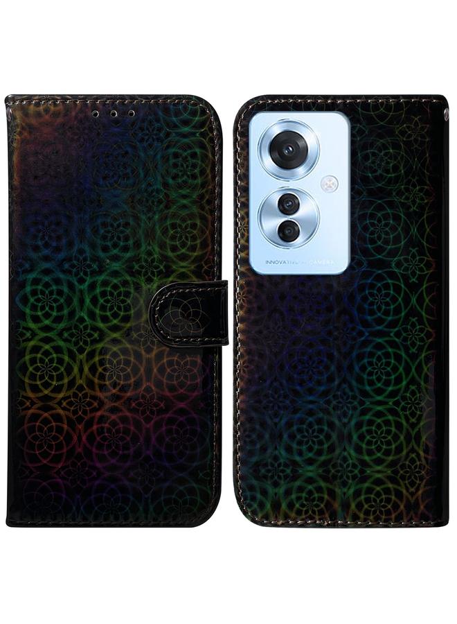 S-TOP Case For OPPO Reno11 F Global Colorful Magnetic Buckle Leather Phone Case - Image 1