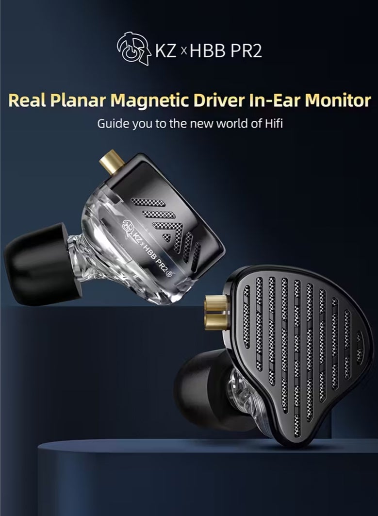 KZ x HBB PR2 cm-Ear Metal Earphones Planar Magnetic Driver IEM HIFI Headphones Monitor Earbuds Bass Sport Headset - Image 1