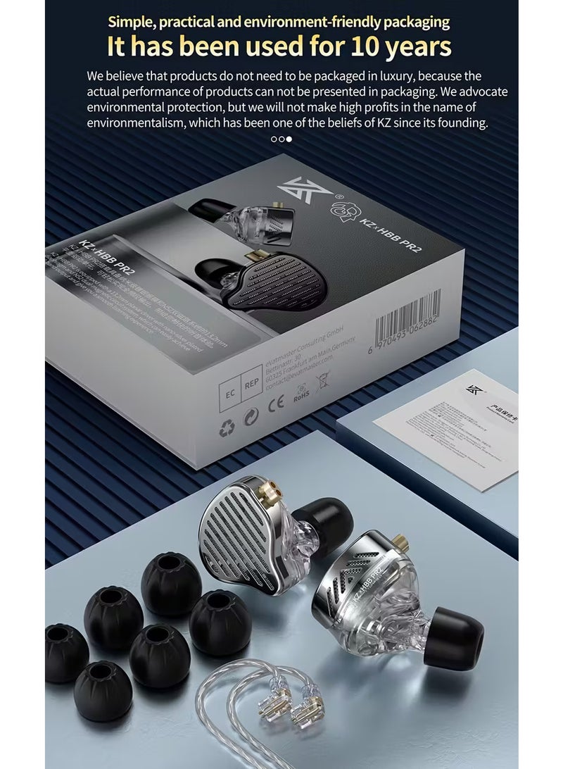KZ x HBB PR2 cm-Ear Metal Earphones Planar Magnetic Driver IEM HIFI Headphones Monitor Earbuds Bass Sport Headset - Image 2