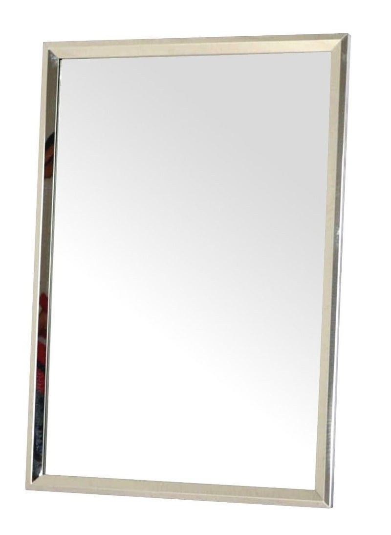 Rectangular Mirror With Stainless Steel Frame 60*80cm.  - Image 2