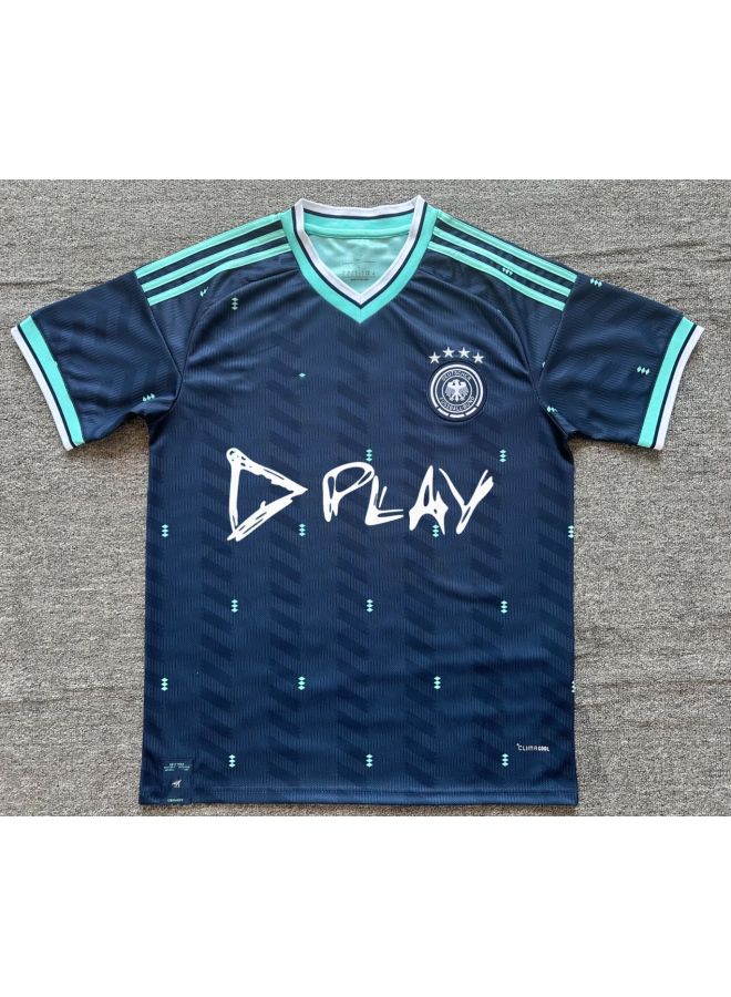 National Team Co-branded Printed Football Jersey Spain England Germany Trendy Thai Version Football Shirt