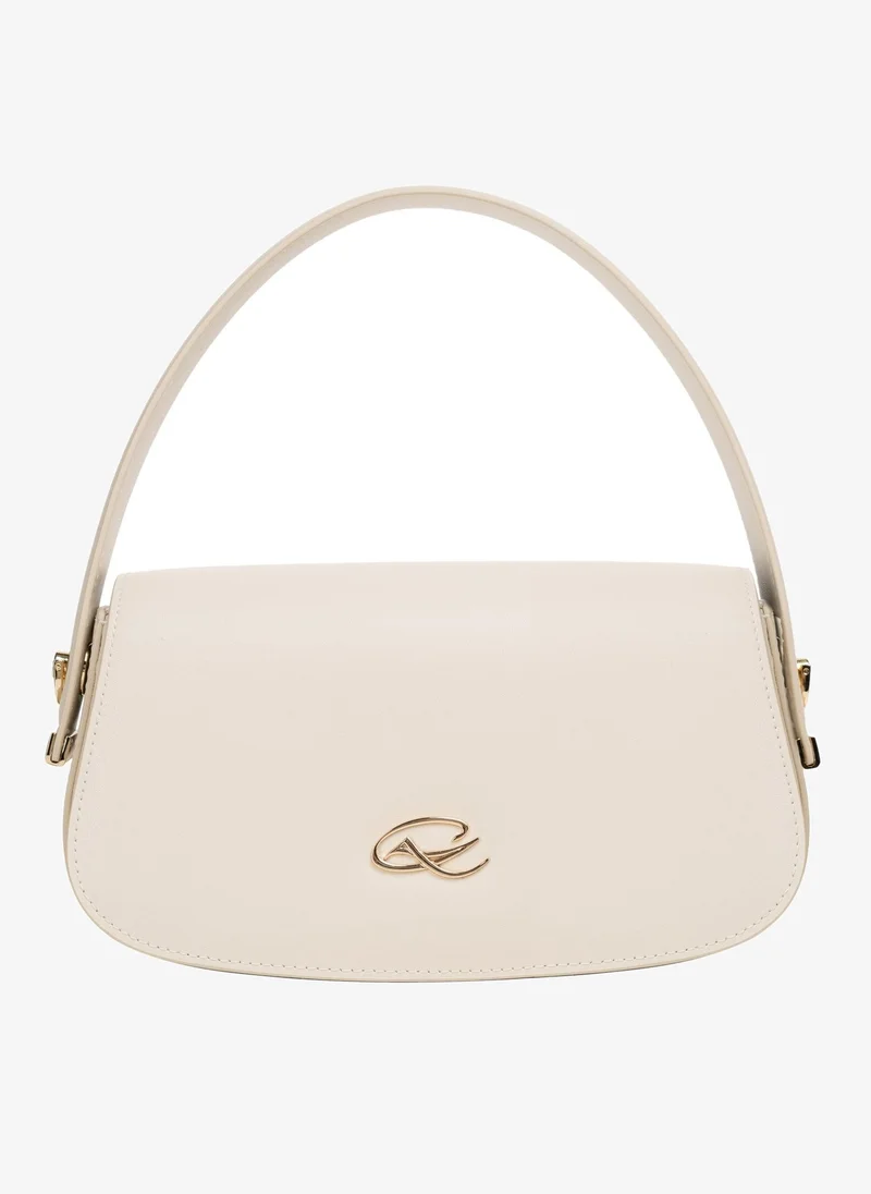 Christian Lacroix Christian Lacroix Women's Sirocco Genuine Leather Flap Bag - Off White