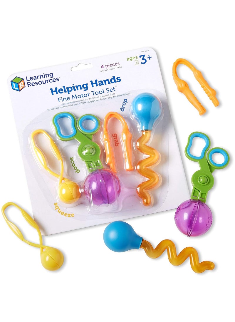 Learning Resources Helping Hands Fine Motor Tool Set Toy and Sensory Games Ages 3+ Multi-color 4 Items  - Image 1