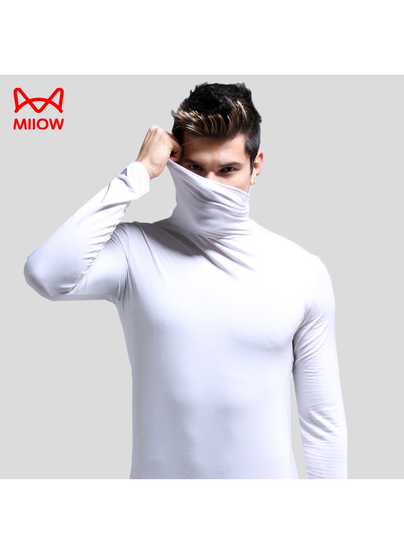 Mens Slim Fit Turtleneck Thermal Top Comfortable Thin Base Layer Grey