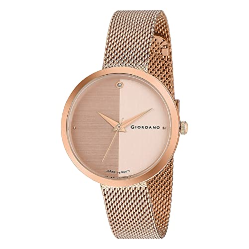 Giordano Eleganza Collection Analog Wrist Watch for Women with Color Variant, Stylish Wired Metal Mesh Band| Ladies | Girls - GD-4062 - Image 2