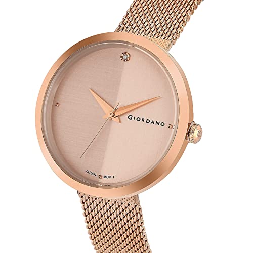 Giordano Eleganza Collection Analog Wrist Watch for Women with Color Variant, Stylish Wired Metal Mesh Band| Ladies | Girls - GD-4062 - Image 4