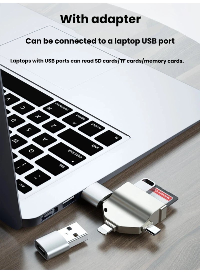 7-in-1 Multi-Function OTG Card Reader | Plug u0026 Play for iPhone, Android, Huawei u0026 Laptops - Image 5