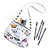 eatsleepdoodle DIY Coloring Butterfly Crossbody Bag for Kids with Washable Markers Reusable Colorable Bag for Girls Boys Creative Arts Crafts Activity Fun Gift for Travel School - Image 3