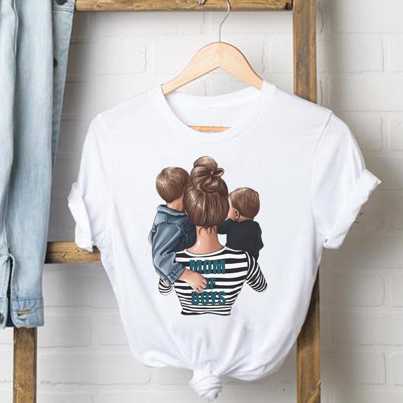 Watercolor Mother Print Women'S T-Shirt Trend Fashion All-Match Modal Cotton Women'S Short Sleeve Shirt For Women - Image 1