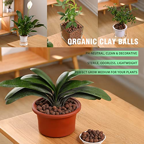 Rurtsva Natural Organic Clay Pebbles, 5LBS 8mm-18mm Expanded Leca Balls Plant Garden Soil, Grow Media for Hydroponics, Decoration, Aquaponics, Gardening Essentials - Image 3