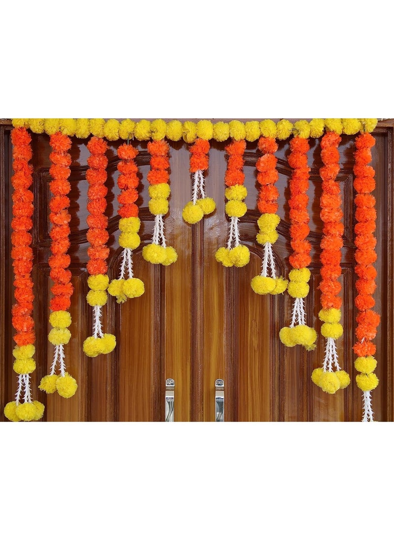 Shreeji - Shreeji artificial marigold Toran for door, window and backdrop - Image 1
