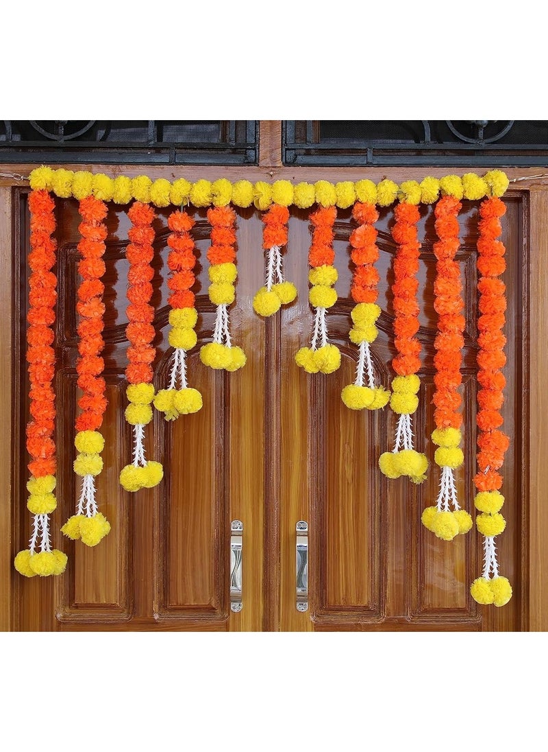 Shreeji - Shreeji artificial marigold Toran for door, window and backdrop - Image 1