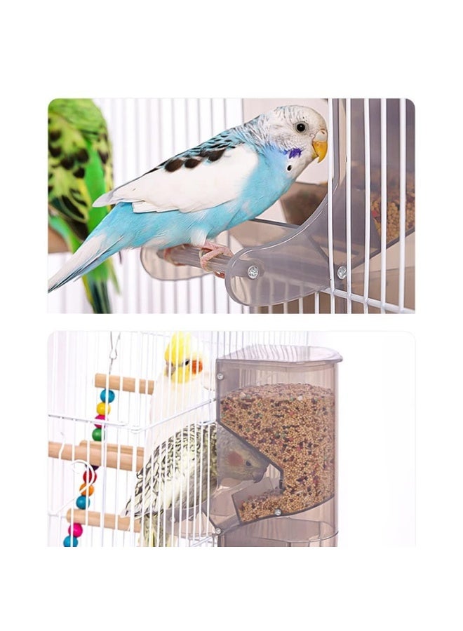 Automatic bird feeder, no residue bird feeder, parrot feeder, parrot cage accessories, suitable for budgies, canaries, cockatiels, finches. - Image 4