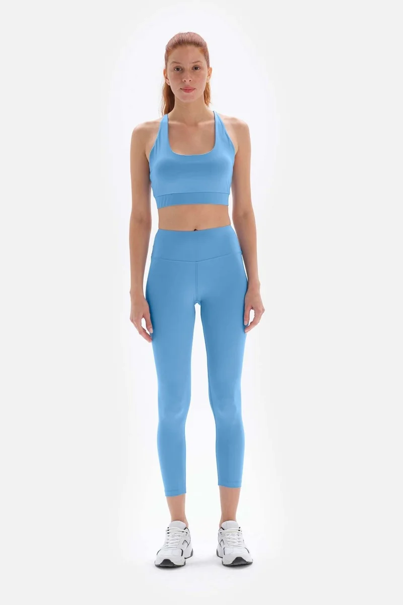 dagi Light Blue Women's Cross Back Strap Sports Bra Pa