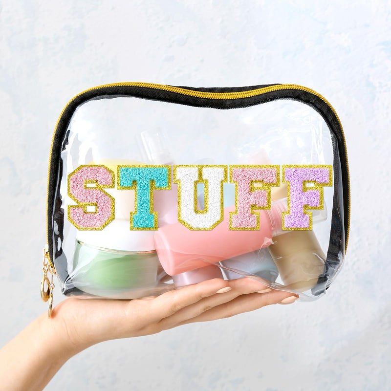 Hanaive Chenille Letter Patches Self Adhesive Stickers for DIY, 136 Pcs Fuzzy Cute Self Adhesive Chenille Patches Embroidery Jackets, Jeans Gift Bag Decoration(Cute Style,Pastel Color) - Image 3