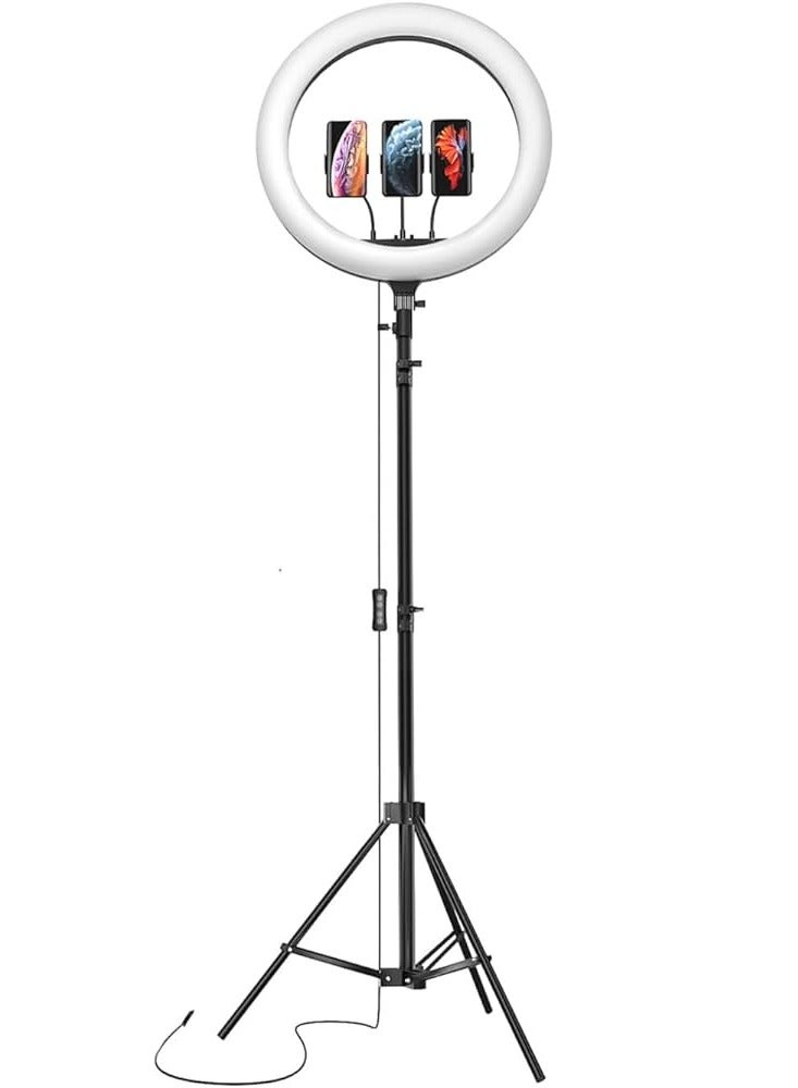 DUSALA LED Ring Light (14-inch) with Tripod Stand & Mini Tripod, and Dual Temperature Modes - Image 2