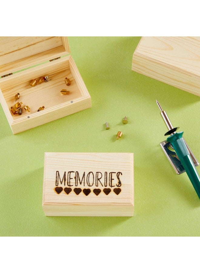 Bright Creations 4 Pack Small Unfinished Wood Boxes for Crafts with Hinged Magnetic Lid (5.5 x 3.5 x 2 In) - Image 3