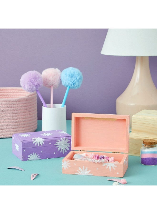 Bright Creations 4 Pack Small Unfinished Wood Boxes for Crafts with Hinged Magnetic Lid (5.5 x 3.5 x 2 In) - Image 4