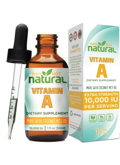Vitamin A Drops 10000 Iu Liquid Retinyl Palmitate With Coconut Mct Oil Vegan Micellized Vit A Supplement For Skin Eyes Acne 1 Oz Sublingual Tincture