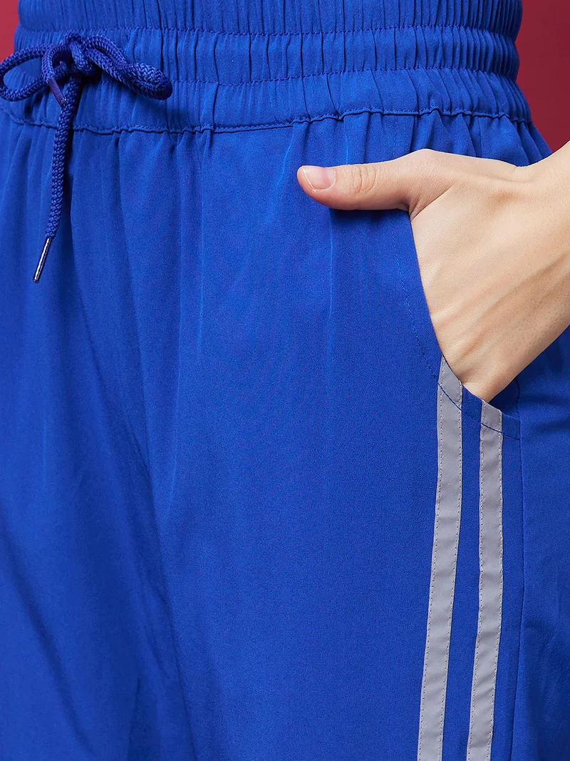 globus Women Blue High-Rise Joggers