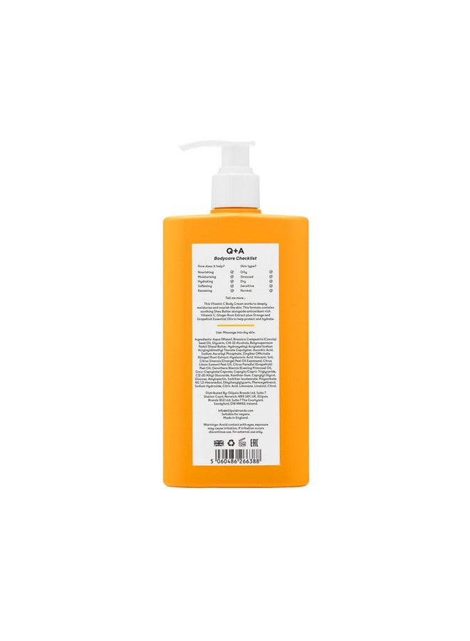 Q+A Vitamin C Body Cream, With Ingredients That Promote Moisturisation By Mirroring The Makeup Of Your Skin, Brighten Skin, Even Out Skin Tone, And Boost Collagen, 250Ml - Image 2