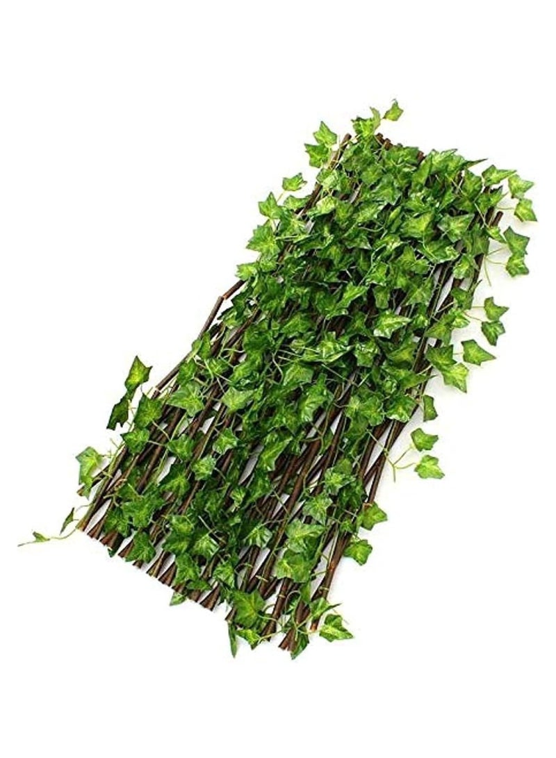 BLOOMING TIME Fence with Artificial Plants, Expandable Green Leaves Wicker for Home Garden Villa Outdoor Decoration - Image 5