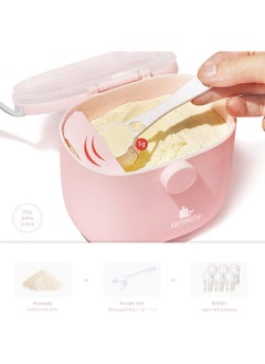 Termichy Termichy Baby Formula Dispenser, Portable Milk Powder Dispenser Container with Carry Handle and Scoop for Travel Outdoor Activities with Baby Infant, 8.8OZ, 0.55LB, 250g (Pink)  - Image 2