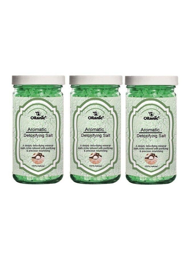 Oilanic ملح استحمام عطرى ديتوكس من أويلانيك للعناية بالبشرة والجسم (عبوة من 3، كل منها 200 جرام) | ملح أروماتيرابي مغذى لتخفيف التوتر، لتنظيف عميق واسترخاء، لعملية ديتوكس للبشرة | - Image 1