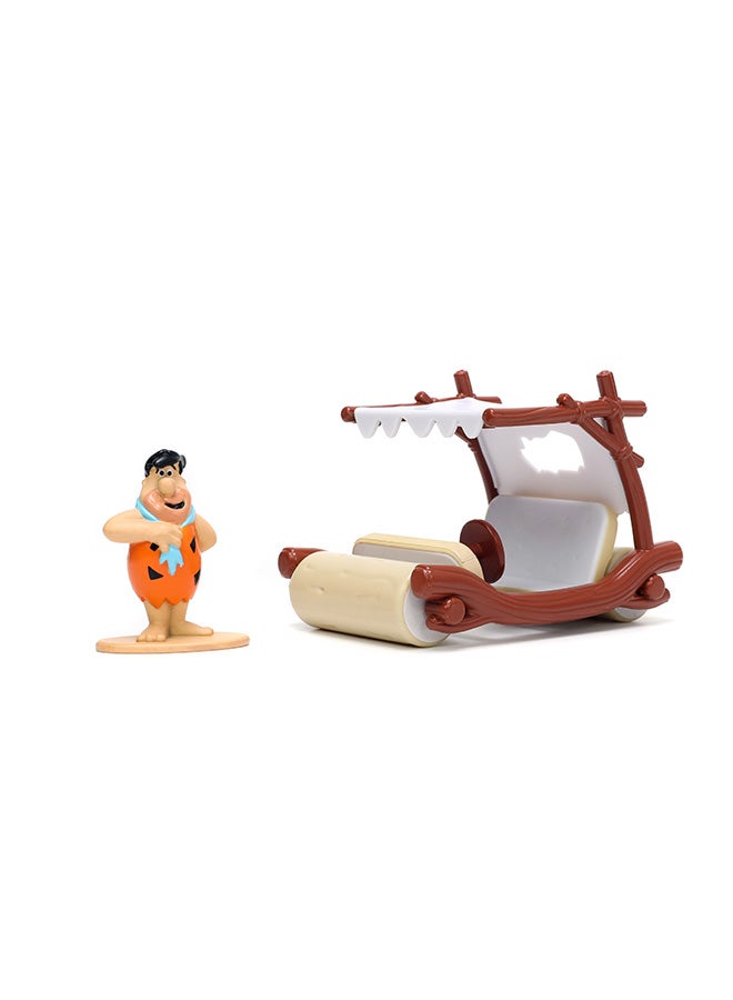 JADA Toys The Flintstones Flintmobile Die-Cast Car with 1.65" Fred Flintstone Figure, Toys for Kids and Adults – 1:32 Scale, Multicolor - Image 5