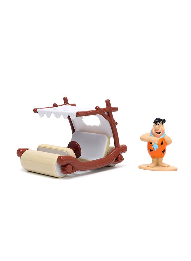 JADA Toys The Flintstones Flintmobile Die-Cast Car with 1.65" Fred Flintstone Figure, Toys for Kids and Adults – 1:32 Scale, Multicolor - Image 4