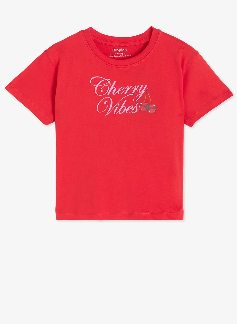 ريبلز مع نمشي Girls Drop Shoulder T-shirt