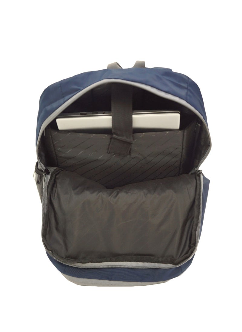 GIORDANO - Giordano Hunter Backpack Blue Grey 19-Inches, Laptop Padded Travel Backpack Durable Lightweight Water-Resistant Multi-Zip Compartment Bag for Men Women Office School Work - Image 1