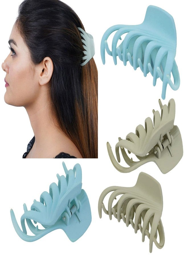VSAKSH 5 Pcs Multicolor Small Matte Nonslip Claw Hair Clips for Thin Hair Women Girls, Strong Hold Claw Hair Clips (Random Color) - Image 2