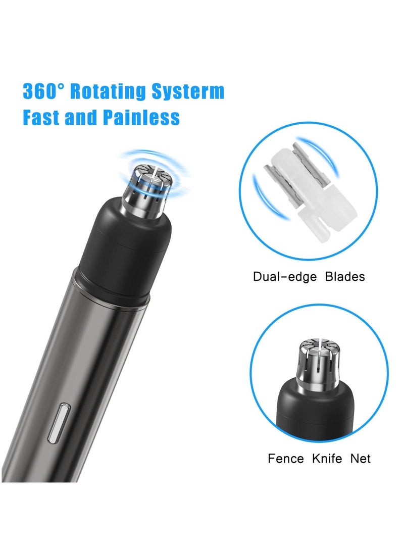 Captaintech Professional Nose and Ear Hair Trimmer-USB Rechargeable, Painless Nose Hair Trimmer, Facial Trimmers, Nose Hair Removal Clipper for Men and Women, Easy to Clean - Image 3