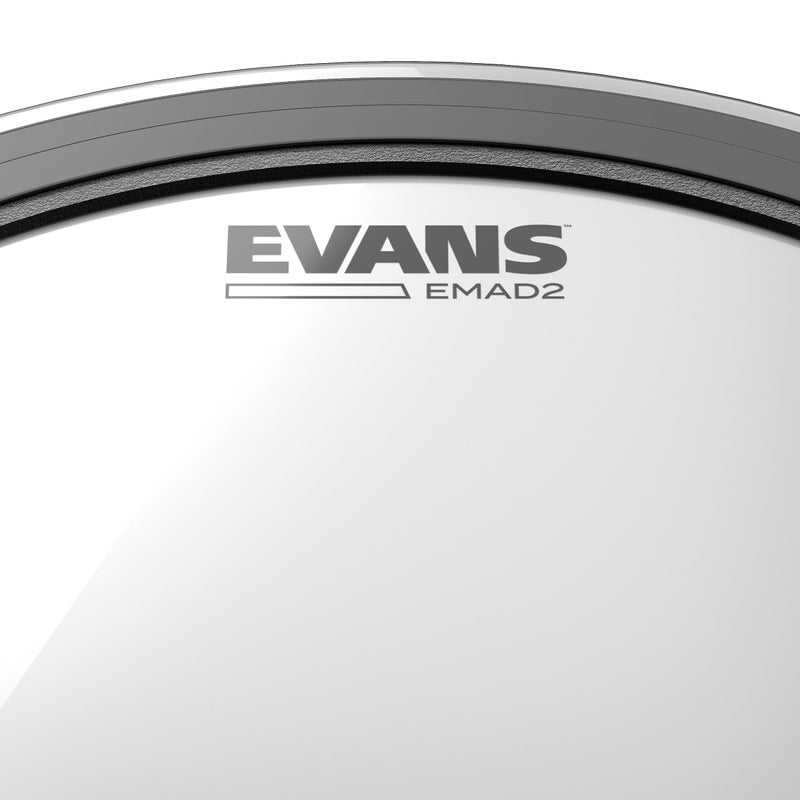 Evans EMAD2 System Bass Drum Pack - Contains 1 Bass Drum Head, 1 Reso Drum Head, 2 Interchangeable Damping Rings, & Foam Damping Rings - Customize Bass Drum Sound - 2-Ply Construction - 22" - Image 2