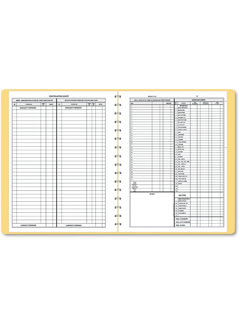 Dome 612 Bookkeeping Record, Tan Vinyl Cover, 128 Pages, 8 1/2 x 11 Pages - Image 2