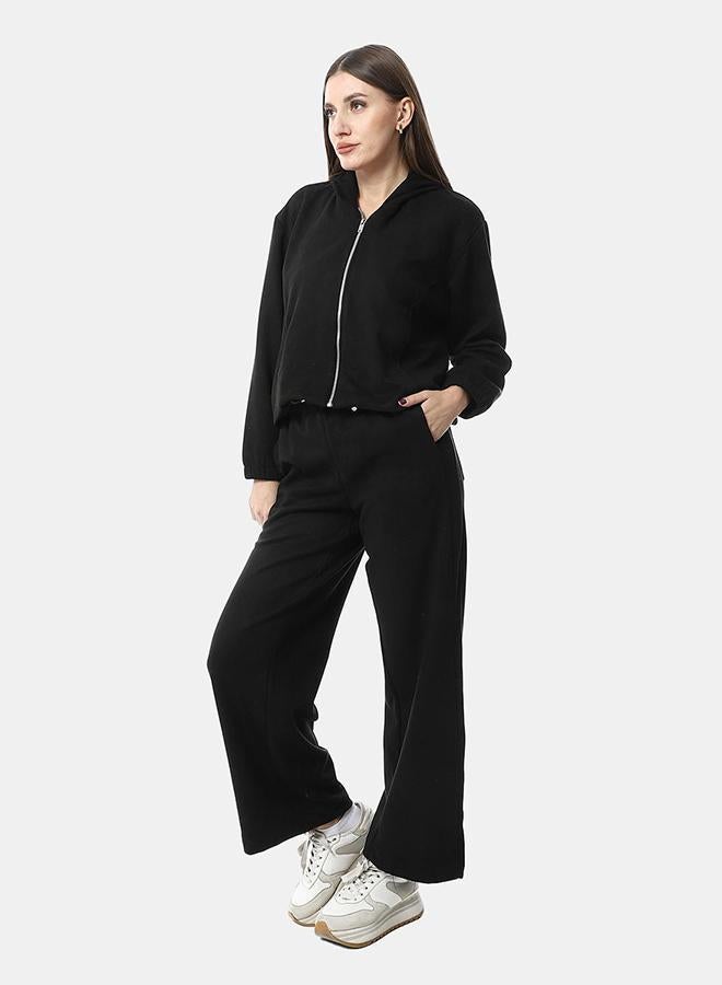 XTCY Suede Pajamas Elephant leg Pants black women black 2XL B6-black-2XL - Image 2