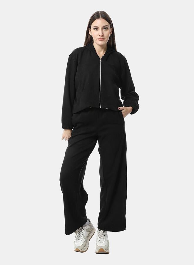 XTCY Suede Pajamas Elephant leg Pants black women black 2XL B6-black-2XL - Image 1