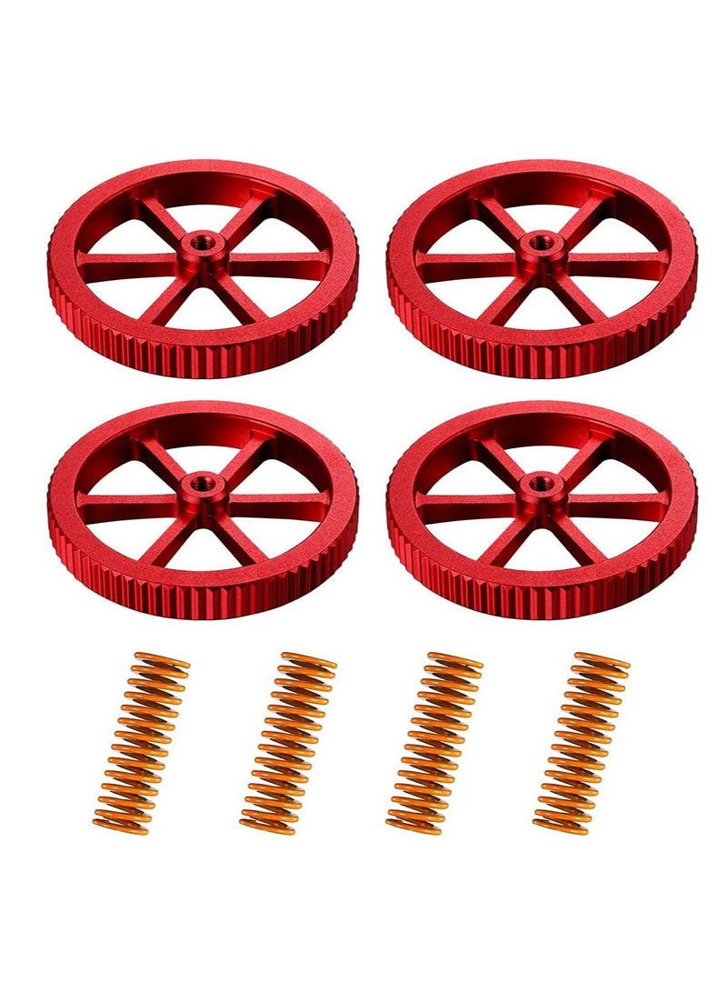 Captaintech Hand Twist Drill Aluminum Leveling Nut and Hot Bed Die Springs Printer Accessories Compression Springs Compatible with 3/3 Pro Ender 5/5 Plus/Pro CR 20 3D Printer (8 Pieces) - Image 1