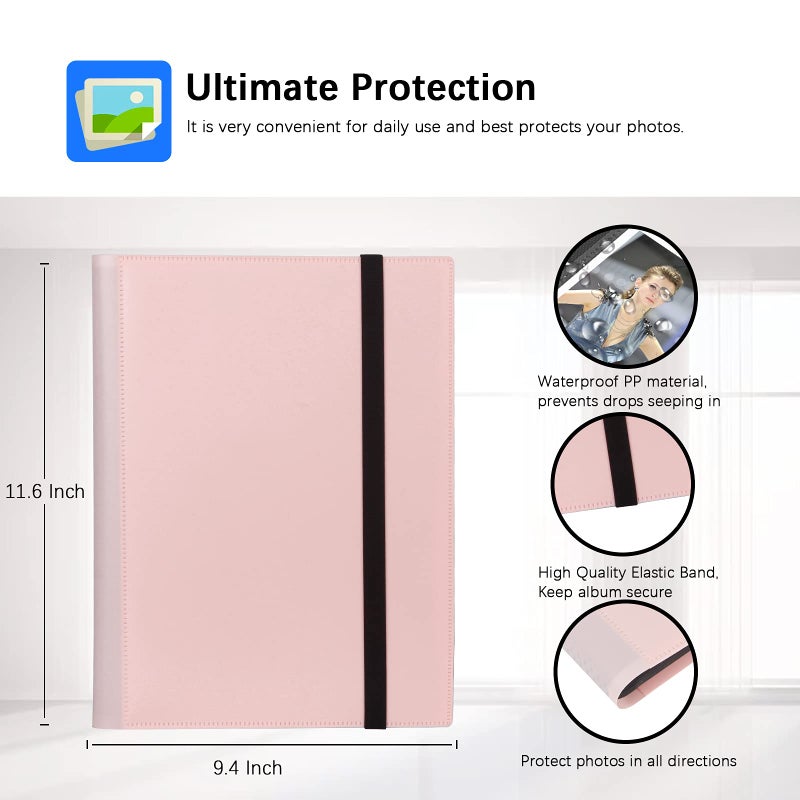Veicevol 432 Pockets Photo Album for Fujifilm Instax Mini Camera  Polaroid Camera  for Fujifilm Instax Mini 12 11 9 40 99 90 8 7 Evo LiPlay Instant Camera  Polaroid Snap PIC-300 Z2300 Instant Camera (Pink) - Image 4