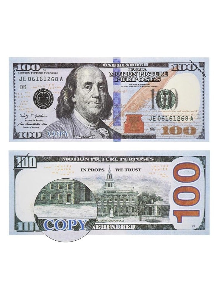 300 Pieces 100 Dollar Prop Money Play Money - Movie Prop Money 100 Dollar Bills Realistic, Play Money for Kids Learning, Fake Toy Money that Looks Real Actual Size, Perfect Money Party Decorations - Image 2