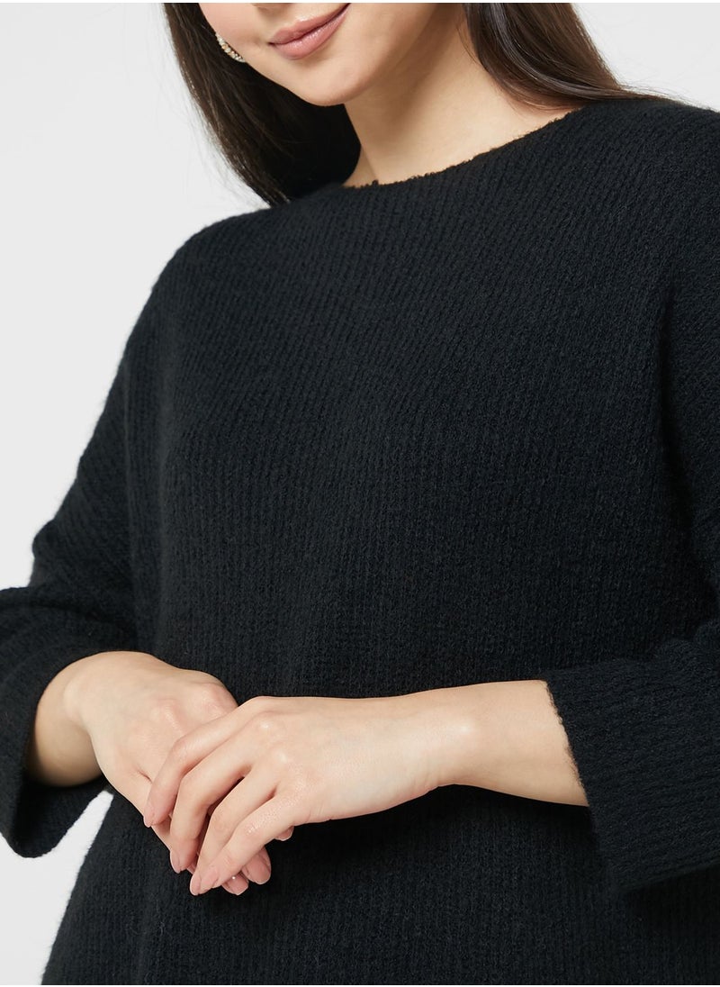 VERO MODA - Boat Neck Knitted Sweater - Image 1