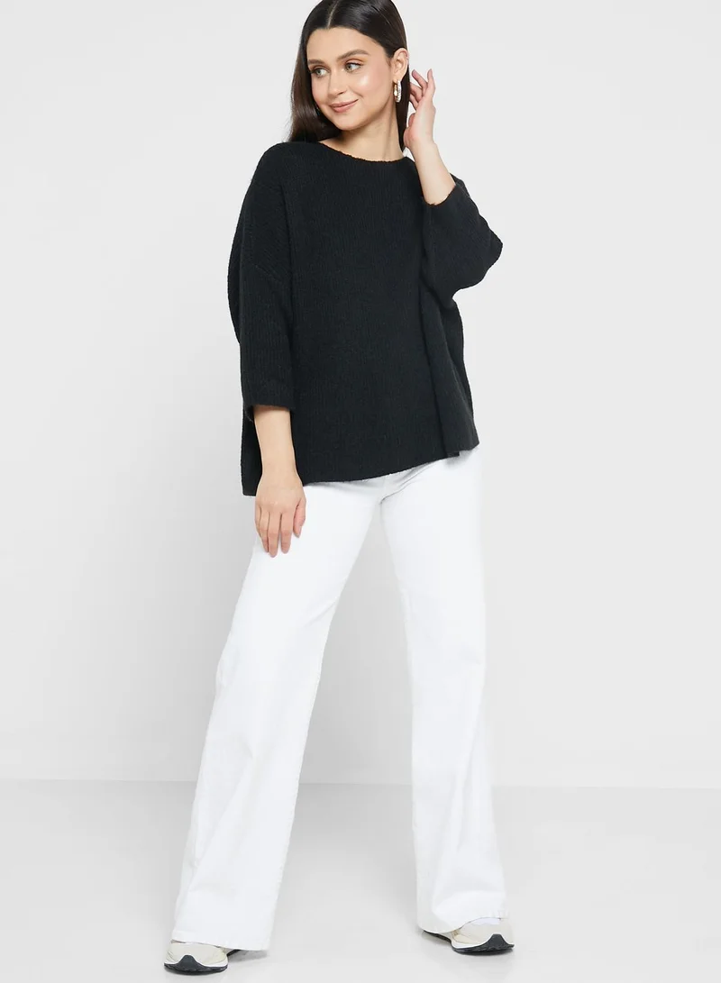 VERO MODA Boat Neck Knitted Sweater