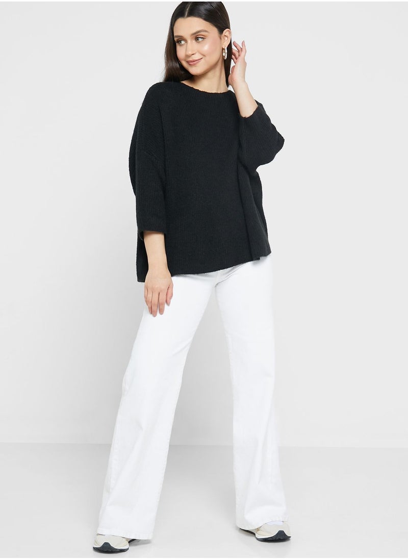 VERO MODA - Boat Neck Knitted Sweater - Image 1