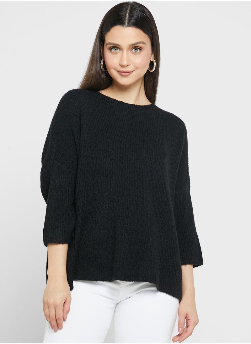 VERO MODA - Boat Neck Knitted Sweater - Image 1