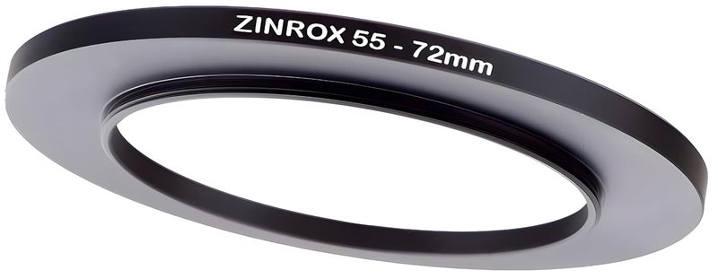 ZINROX® 55-72mm Step Up Lens Filter Adapter Ring, Set of 1 Piece - Size : 55mm to 72mm Stepping Ring - Image 1