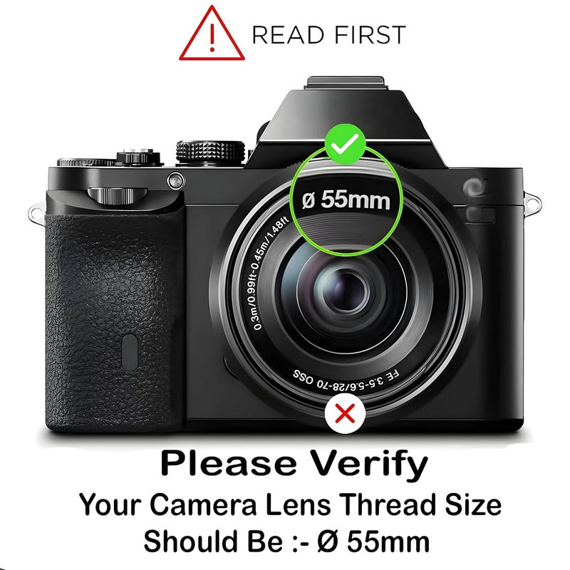 ZINROX® 55-72mm Step Up Lens Filter Adapter Ring, Set of 1 Piece - Size : 55mm to 72mm Stepping Ring - Image 3