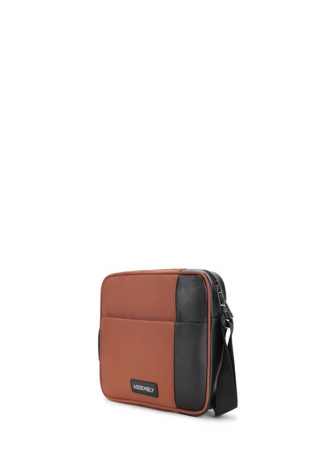 THE ASSEMBLY Assembly Unisex Lightweight Cross Body Shoulder Sling Bag with Quick Side Pockets Access and Adjustable Strap (4L) - (Rust) Sway - Image 1