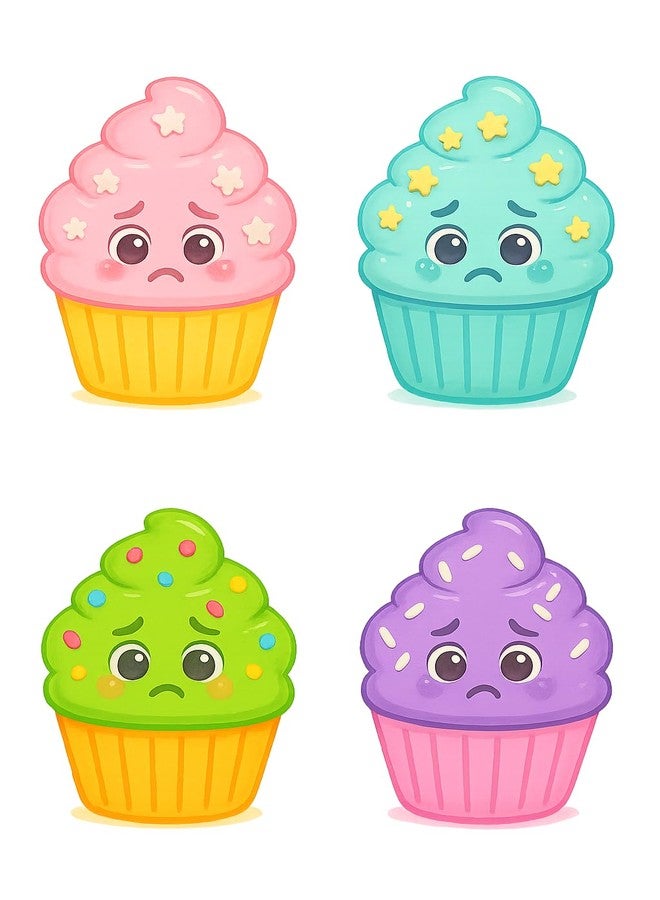 Mighty Gadget Shy Cupcake Face Cookie Cutter & Stamp - 4x3" Adorable Design for everyone' Baking Fun (Random Color) - Image 4